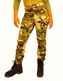 Stacked Distressed Camouflage Pants