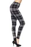 Buttery Soft One Size Printed Black & White Plaid - London Poppy Store