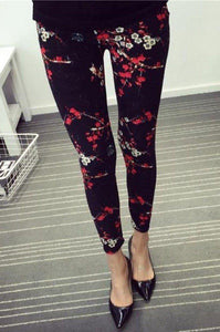 Buttery Soft One Size Printed Leggings Cherry Blossom - London Poppy Store