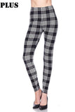 Buttery Soft One Size Printed Black & White Plaid - London Poppy Store
