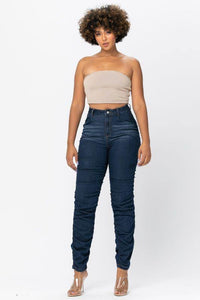 Double Stacked Denim Jeans - London Poppy Store