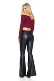 Faux Leather Bell Bottoms - London Poppy Store