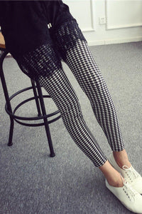 Buttery Soft One Size Printed Leggings Houndstooth - London Poppy Store