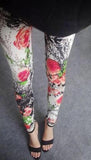 Buttery Soft One Size Printed Leggings Lovely Flower - London Poppy Store