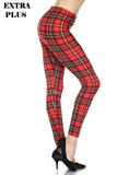 Buttery Soft One Size Printed Leggings Lovely Plaid - London Poppy Store